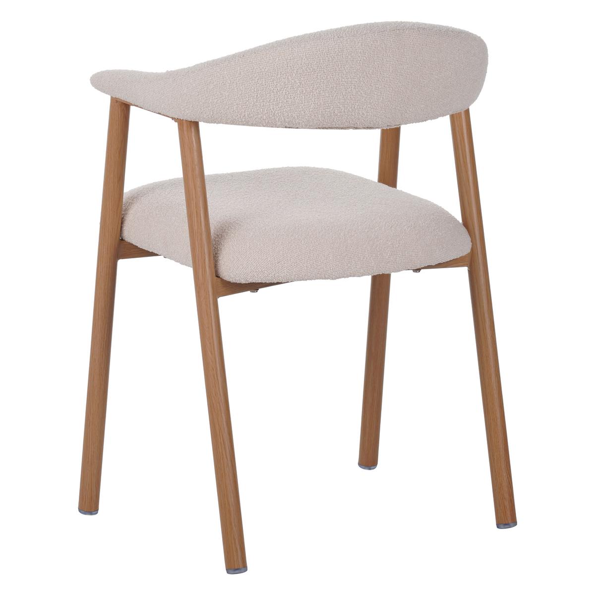 ARMLEHNSTUHL-SET Suki Elfenbein B: 82cm - Elfenbein, MODERN, Textil/Metall (82/55/55cm) - Livetastic