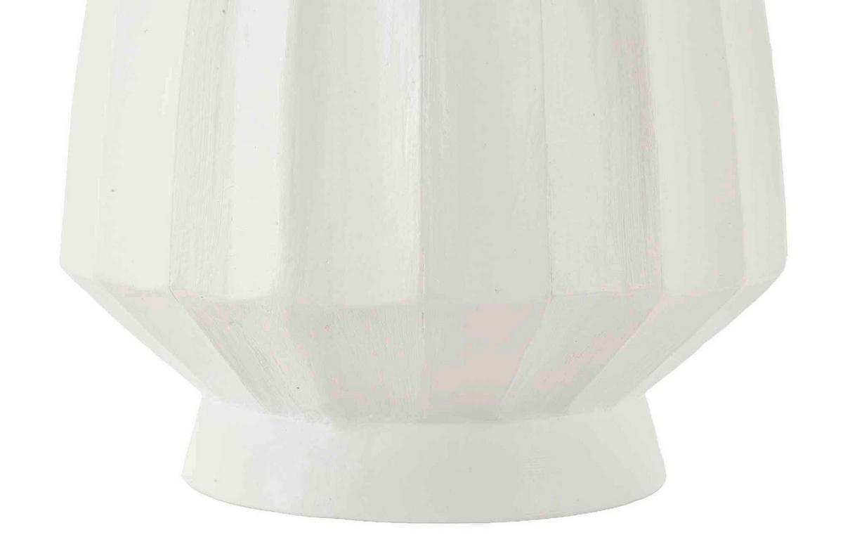 Vase Glint Weiß B: 25 cm - Weiß, Basics, Metall (25/50/25cm)