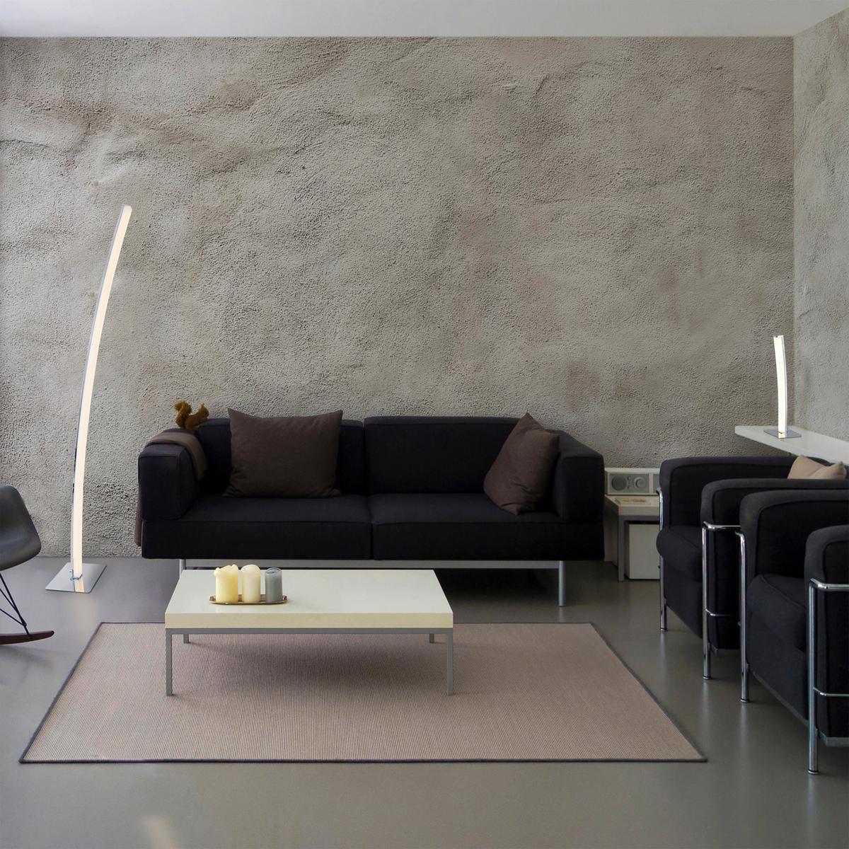 Led-tischlampe Dimmbar Chromfarben - Chromfarben, Basics, Kunststoff/Metall (50cm) - Näve