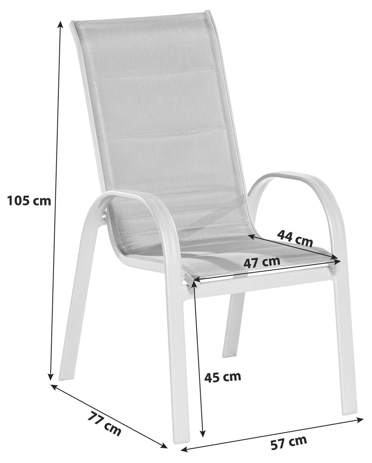 Gartengarnitur 7--Teilig Di Lusso aus Aluminium - Anthrazit/Silberfarben, MODERN, Textil/Metall - Gardenson