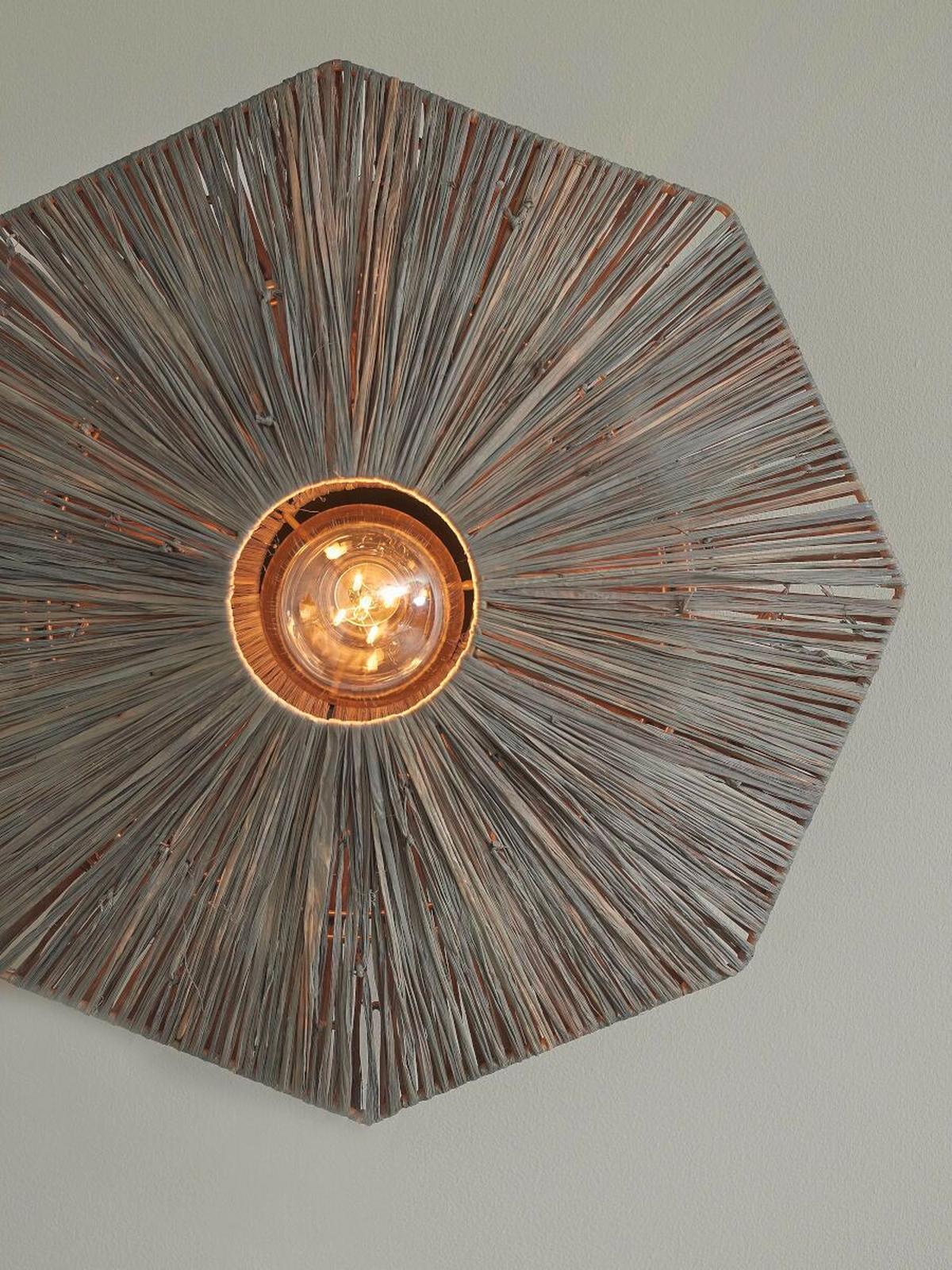Deckenleuchte Panc011dg - Dunkelgrau, MODERN, Naturmaterialien (65cm) - Good & Mojo
