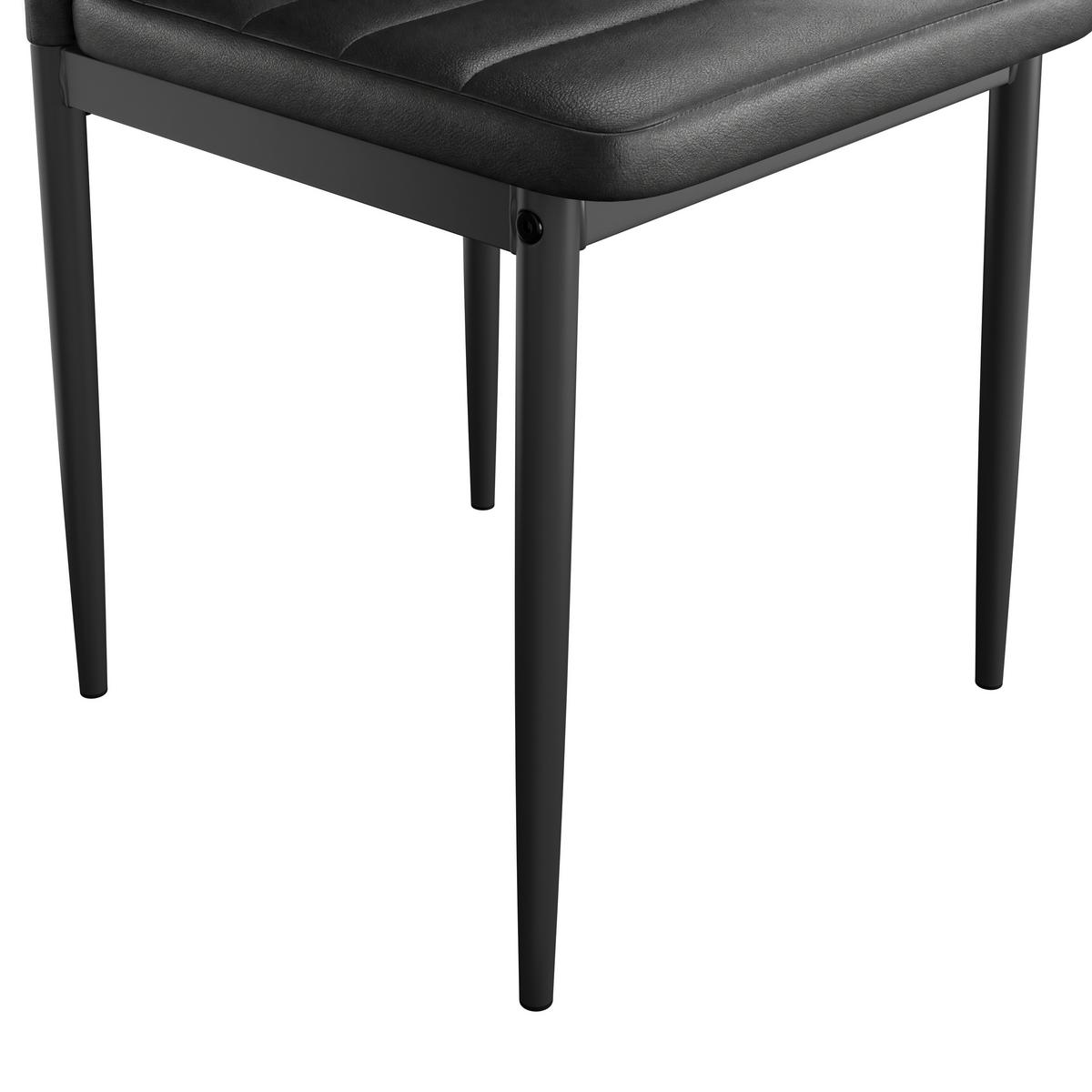 STOLIČKA FRANZI - čierna, Konventionell, kov/textil (42/95/51cm)