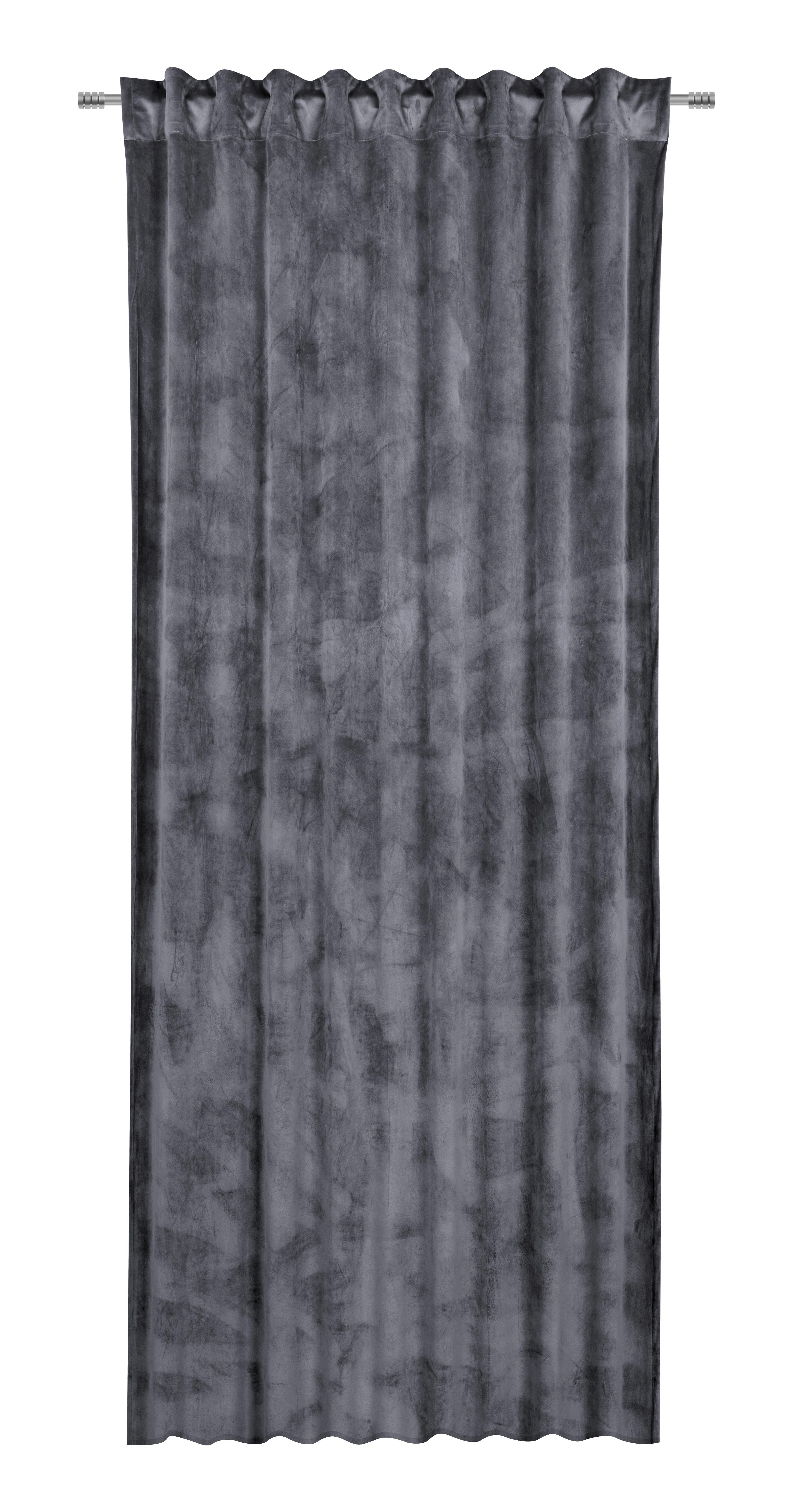 HOTOVÝ ZÁVES Viola, 140/245cm, antracit - antracitová, Konventionell, textil (140/245cm) - Premium Living
