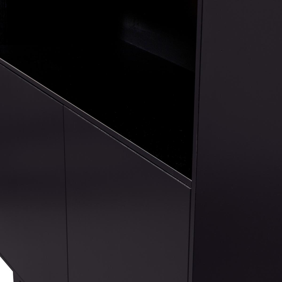 Buffet Finca Schwarz B: 110 cm - Schwarz, Design, Holz (110/170/40cm) - Livetastic