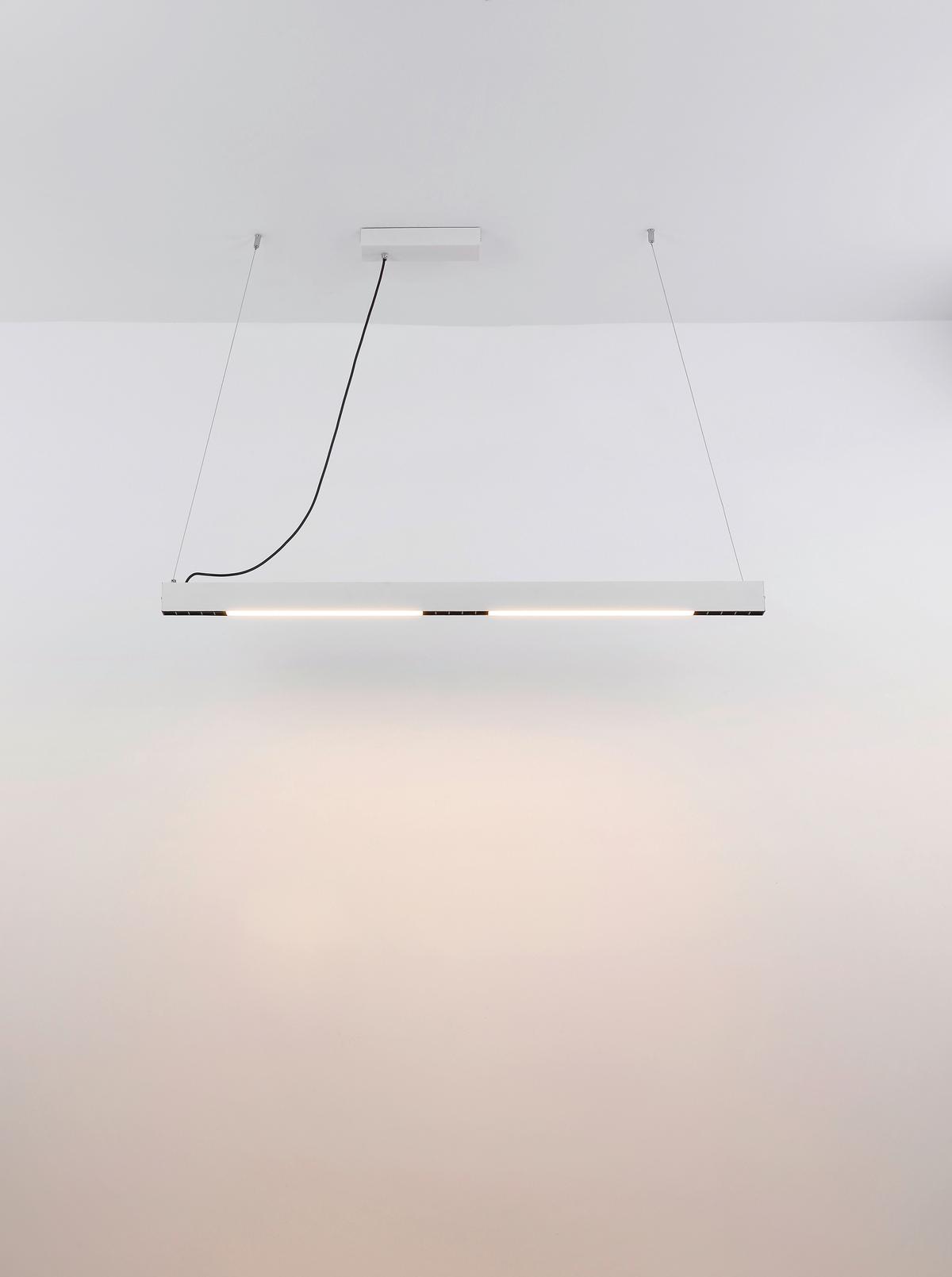 Led-hängeleuchte H: 120 Cm 1-Flammig Farbwechsler - Weiß, Design, Glas/Kunststoff (119/7/120cm) - Globo