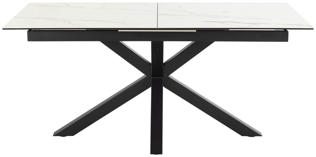 Esstisch Ausziehbar Heaven 168-210x90x75,5cm Schwarz/weiß - Schwarz/Weiß, Trend, Keramik/Metall (168-210/90/75,5cm) - MID.YOU