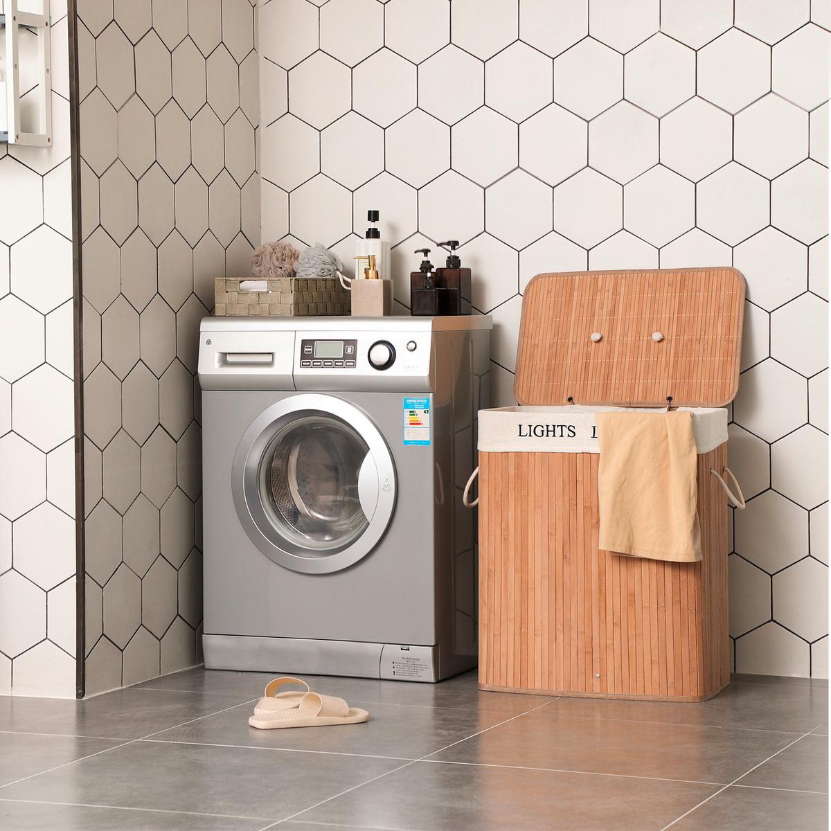 Wäschekorb Ecru B: 52 cm - Ecru, Basics, Naturmaterialien/Textil (52/63/32cm)