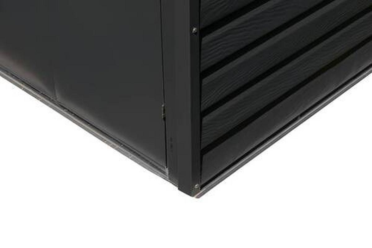 Gerätehaus Mit Pultdach 203x208x124 Cm - Grau, Basics, Metall (203/208/124cm)