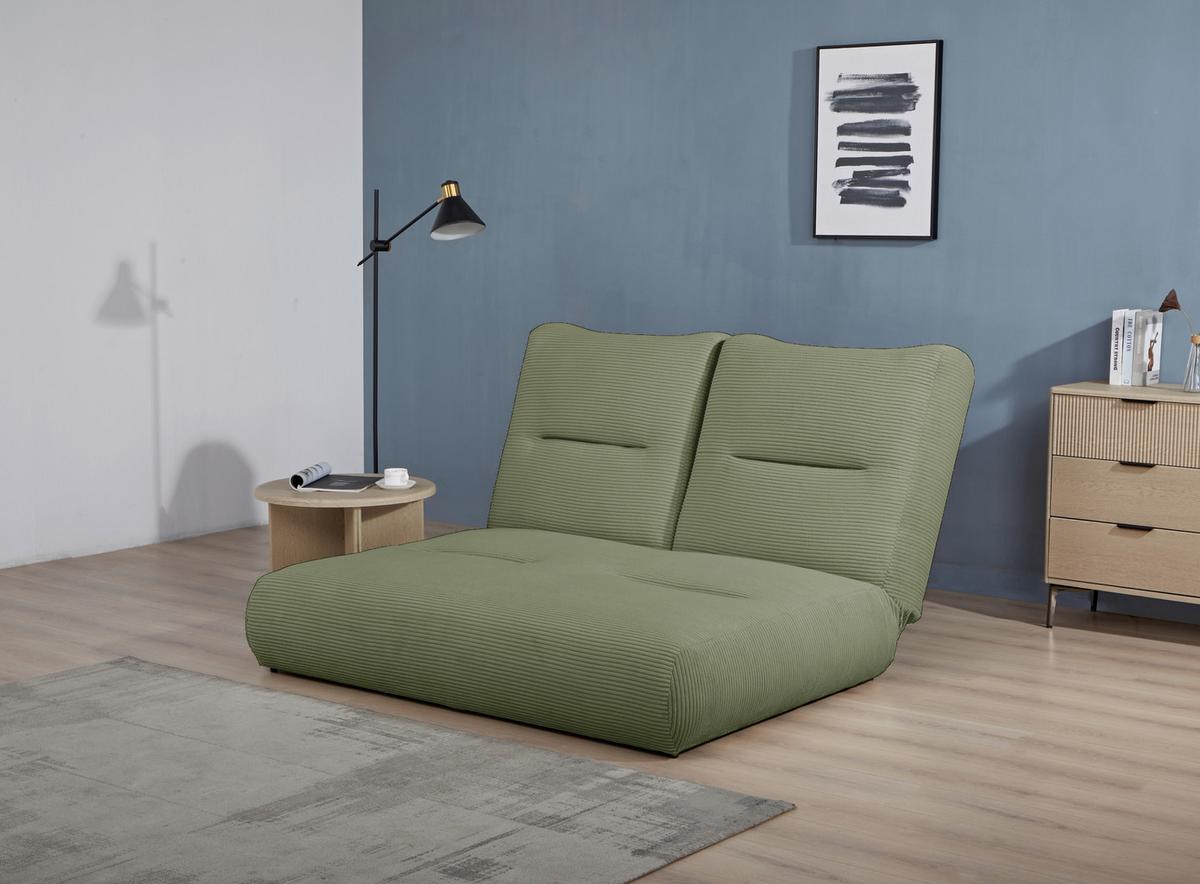 Schlafsofa Luna Olivgrün B: 159 cm - Olivgrün, Design, Textil (159/88/160cm) - Livetastic