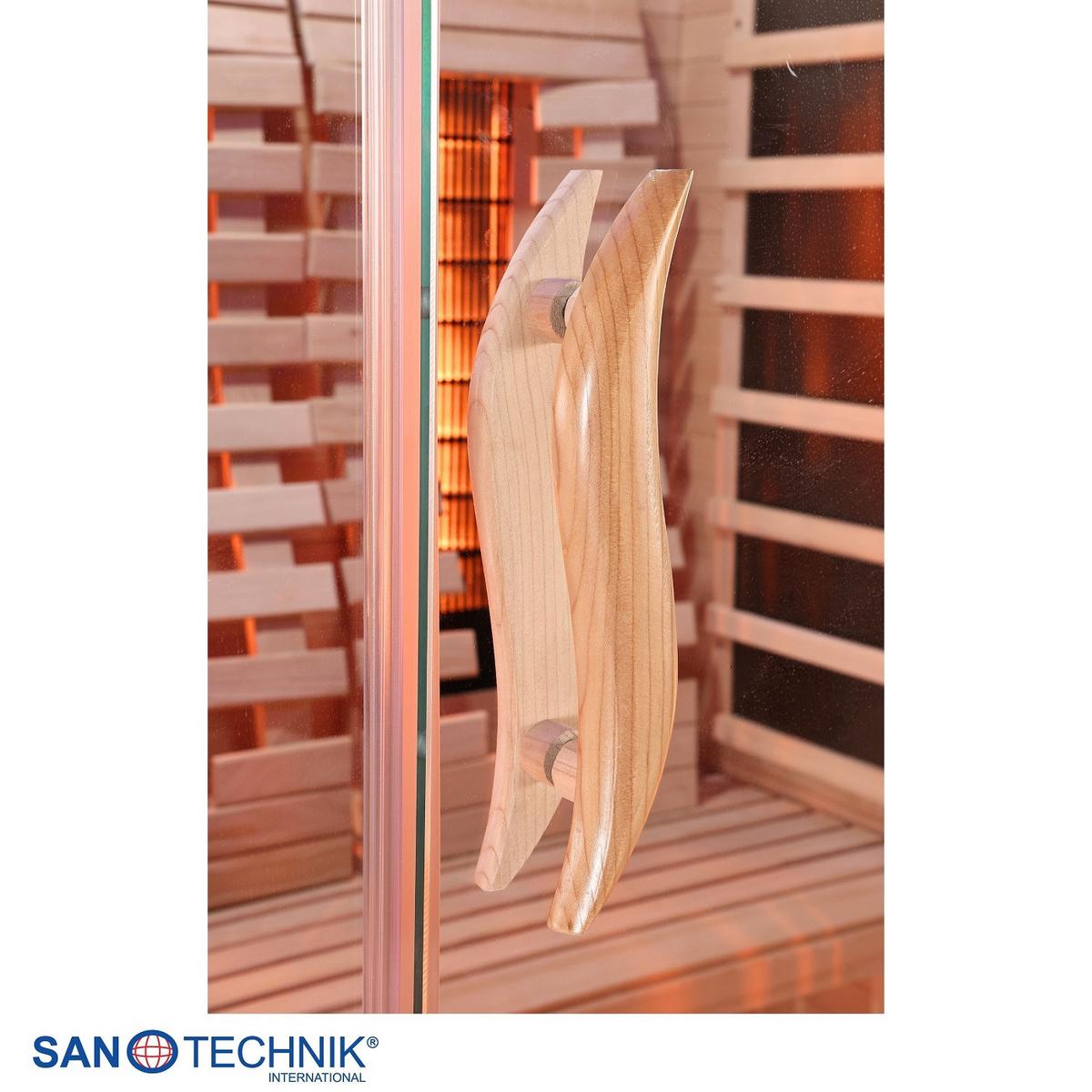 Infrarotkabine 3 Personen LBH: 150x120x200 - Naturfarben, KONVENTIONELL, Holz (150/120/200cm) - Sanotechnik