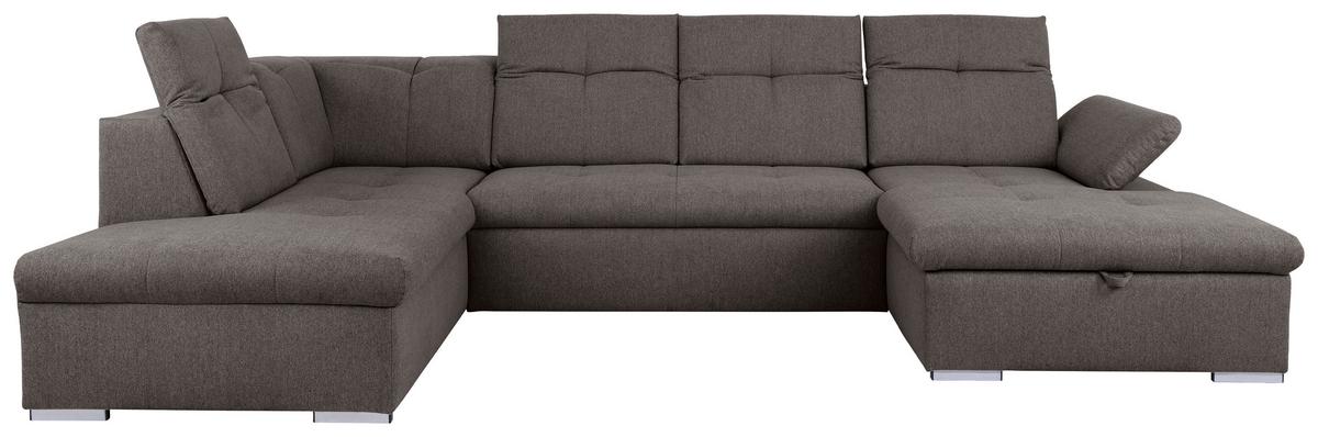 Wohnlandschaft Ramzes Grau U: 215x328x173 cm - Grau, Design, Textil (215/328/173cm) - MID.YOU