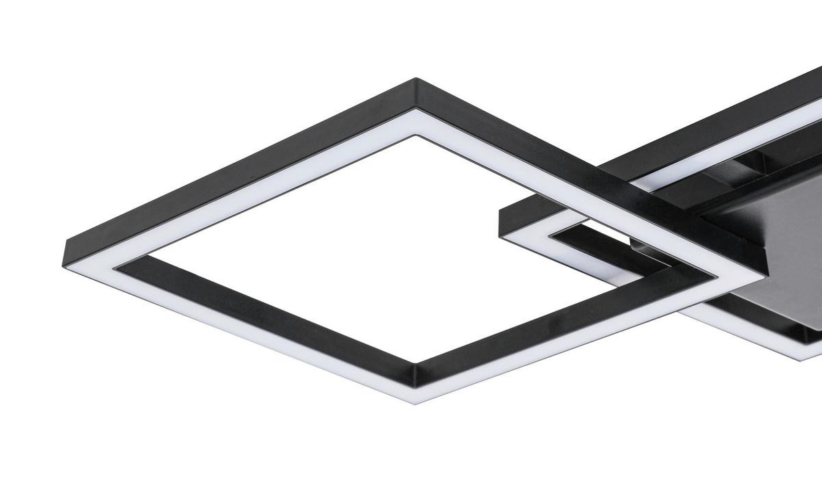 STROPNÍ LED SVÍTIDLO RAUTA - černá, Moderní, plast (63/27,5/4,5cm) - Mömax