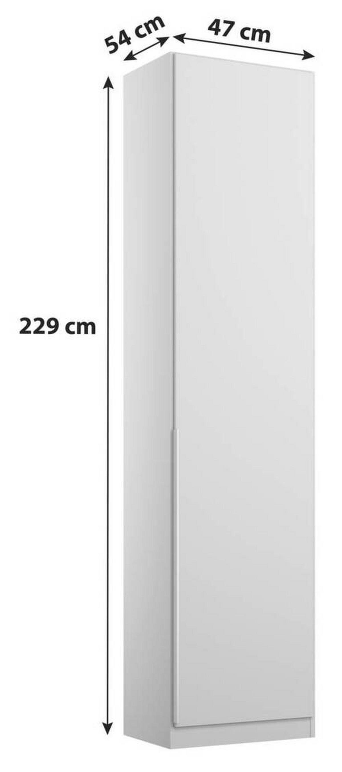Drehtürenschrank 47cm Alabama, Weiß - Weiß, MODERN, Holzwerkstoff (47/229/54cm) - Rauch Möbel