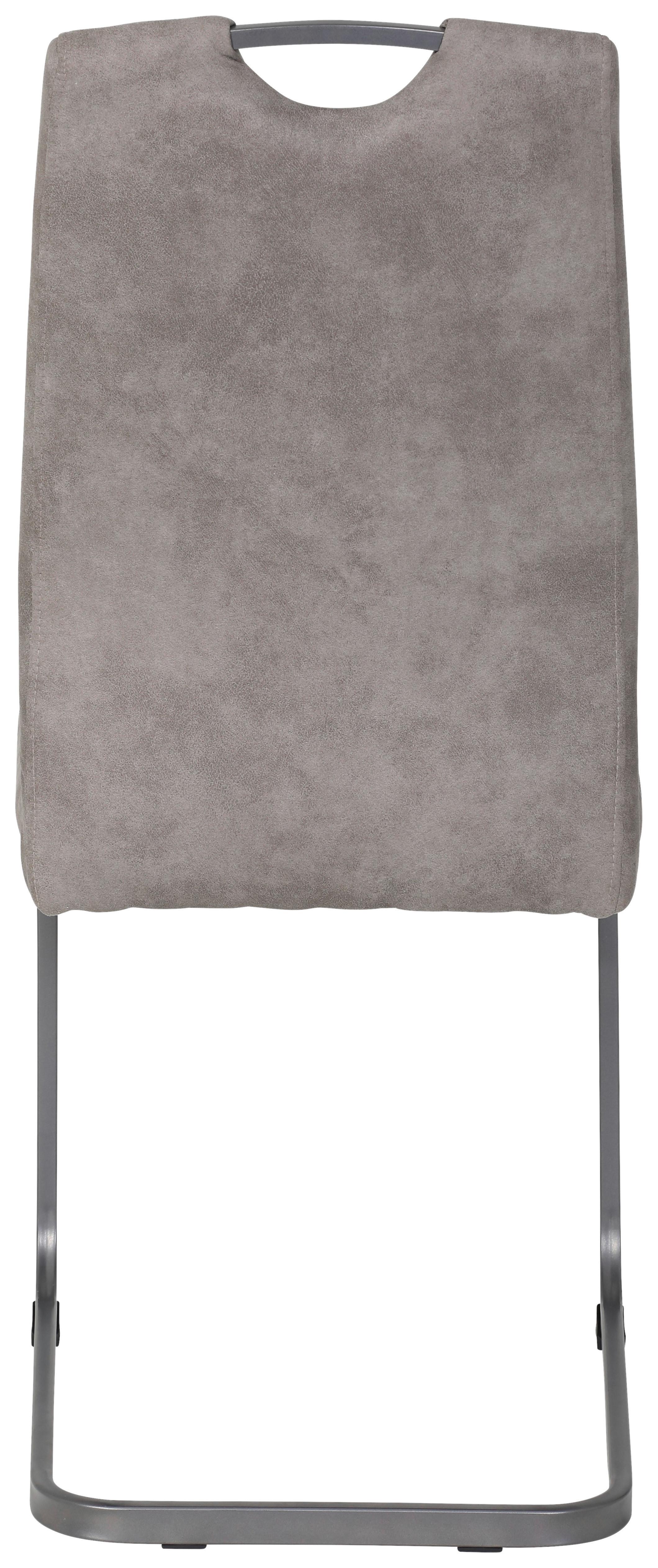 Schwingstuhl Christina II S Bezug Vintage Grau, B: 43 cm - Grau, KONVENTIONELL, Textil/Metall (43/98/58cm)