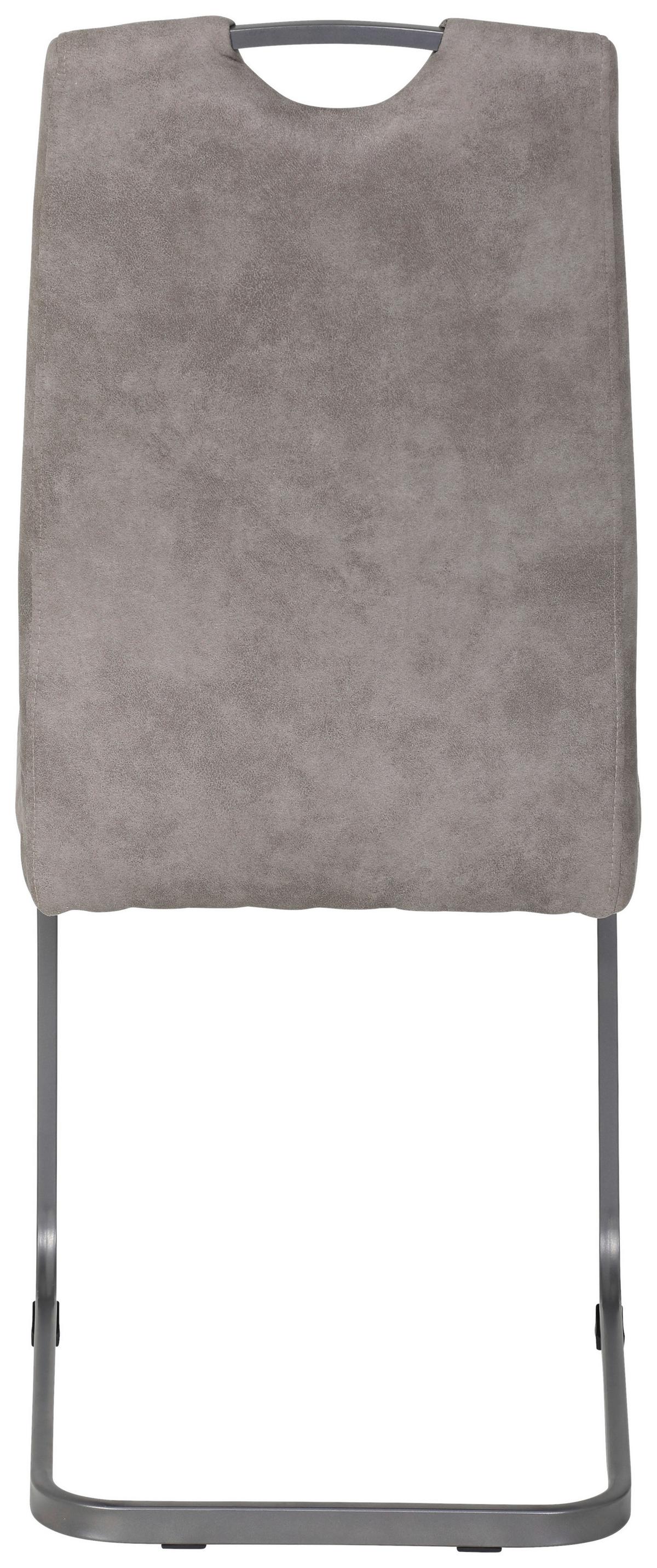 Schwingstuhl Christina II S Bezug Vintage Grau, B: 43 cm - Grau, KONVENTIONELL, Textil/Metall (43/98/58cm)