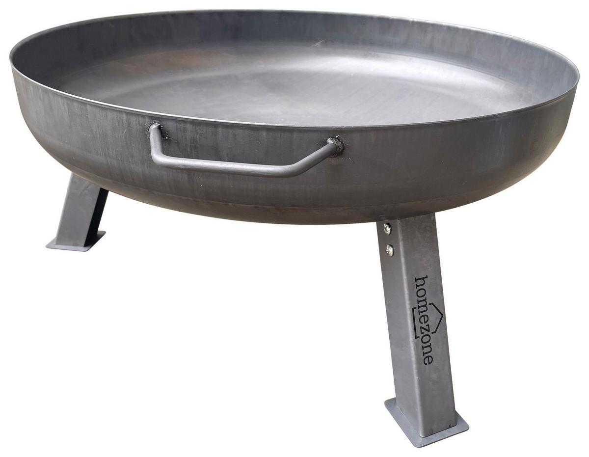 Feuerschale Ø 80 Cm Relax Mit Tragegriff - Silberfarben, MODERN, Metall (80/30cm) - Homezone