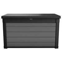 Kissenbox Premier Anthrazit/ Grau 122,9x70,6x62,1cm 380l - Anthrazit/Grau, Basics, Kunststoff (122,9/70,6/62,1cm)