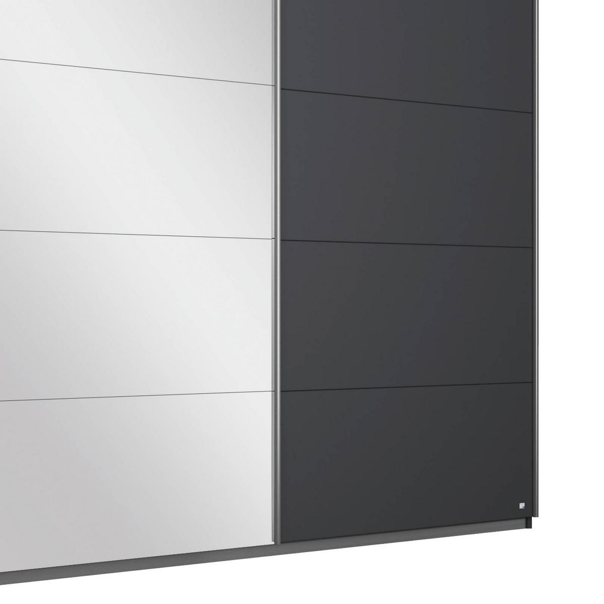 Skriňa s posuvnými dverami MIAMI, Š/V/H:cca 361/210/62cm - sivá/hliníková, Modern, kov/kompozitné drevo (361/210/62cm)