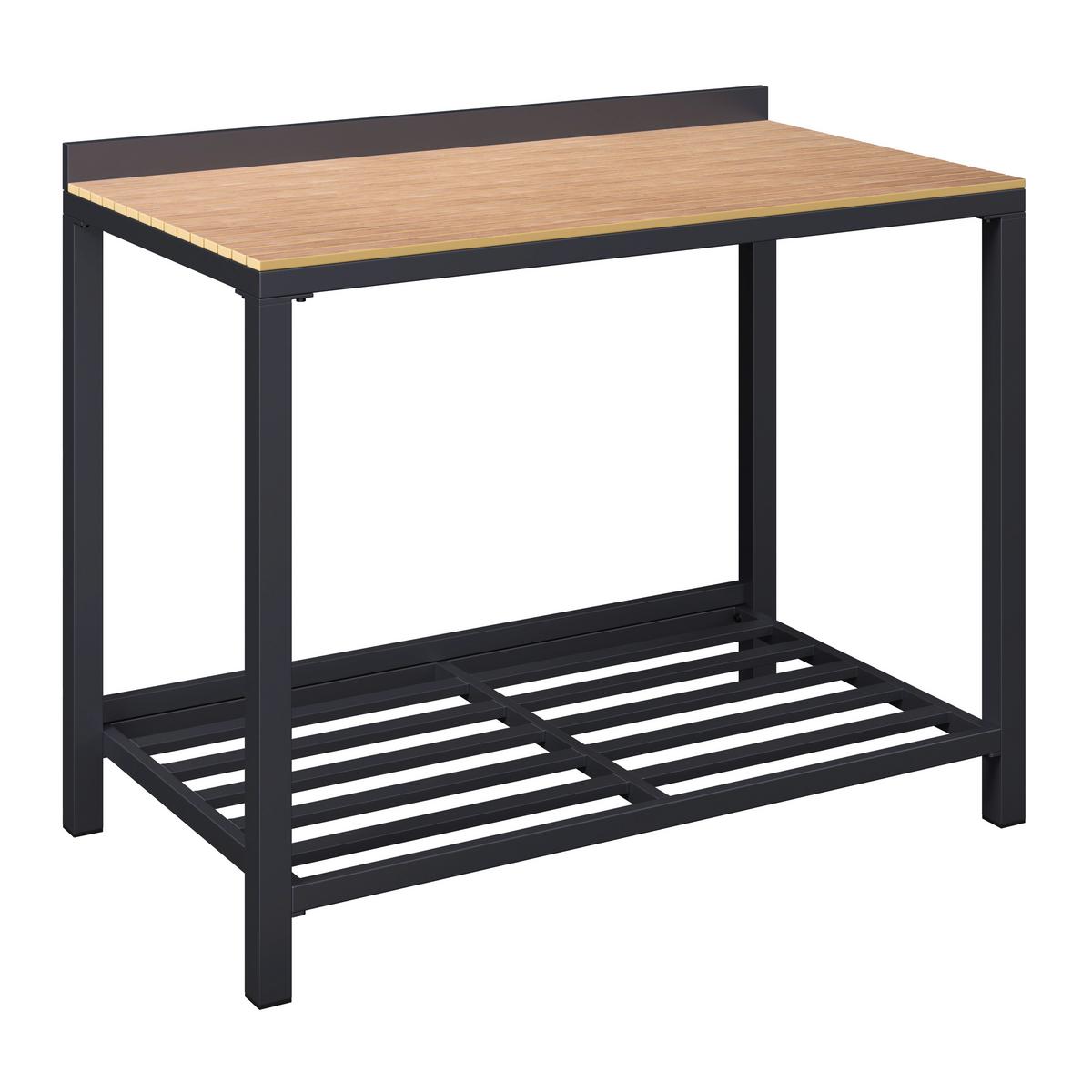 Outdoorküche Bern - Anthrazit/Naturfarben, Basics, Kunststoff/Metall (110/90/61cm) - Beldano