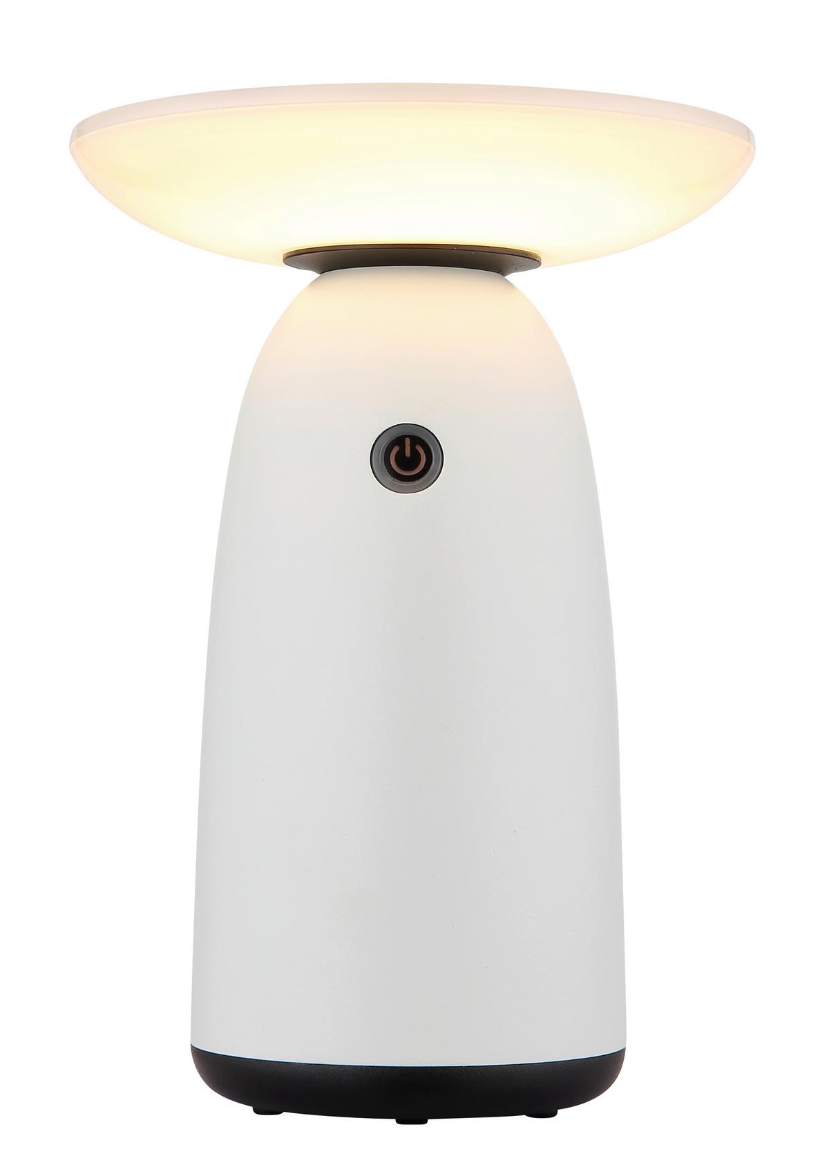 Solarleuchte Memory-Funktion - Opal/Schwarz, Design, Kunststoff/Metall (16/22,5cm) - Globo