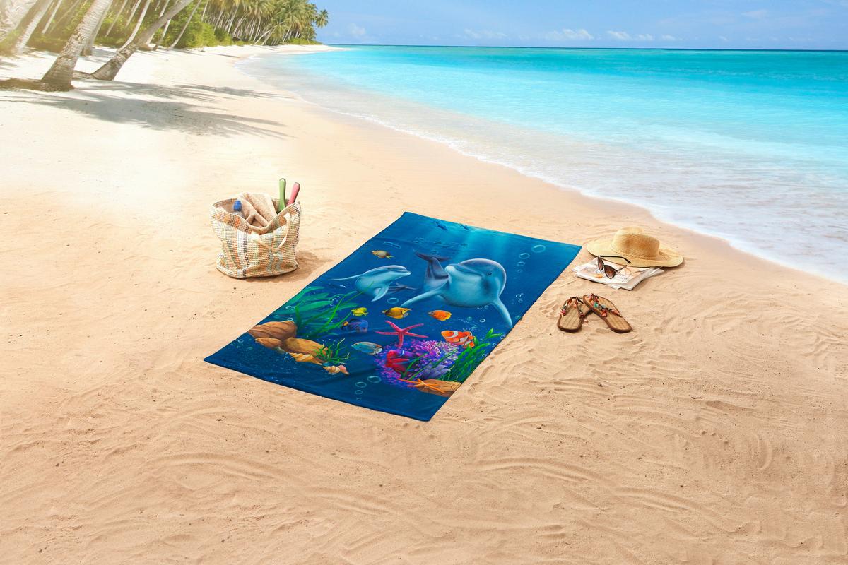 STRANDTUCH MARE - Blau, Trend, Textil (75/150cm)