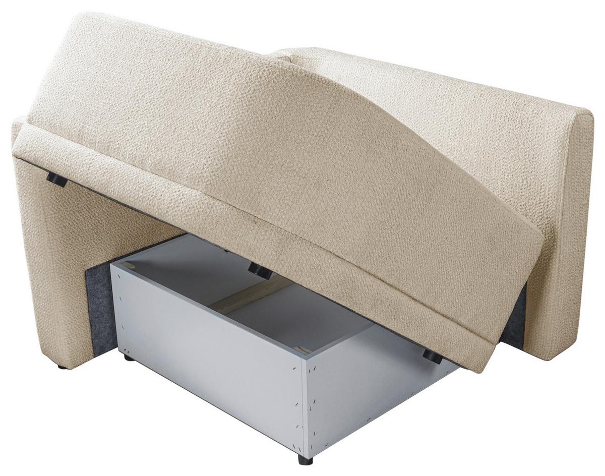 Sofa Zuri Naturfarben/Rot, B: 110cm - Rot/Schwarz, Trend, Textil (110/75/115cm) - Livetastic