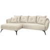 Ecksofa Baggio Beige, Schwarz, S: 162x277 Cm - Beige/Schwarz, MODERN, Textil (162/277cm) - Livetastic