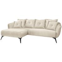 Ecksofa Baggio Beige, Schwarz, S: 162x277 Cm - Beige/Schwarz, MODERN, Textil (162/277cm) - Livetastic