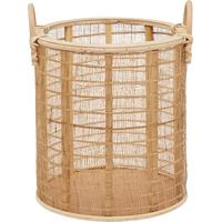 Koš Lean - S - přírodní barvy, dřevo/textil (30,5/37,5/28,5cm) - Premium Living