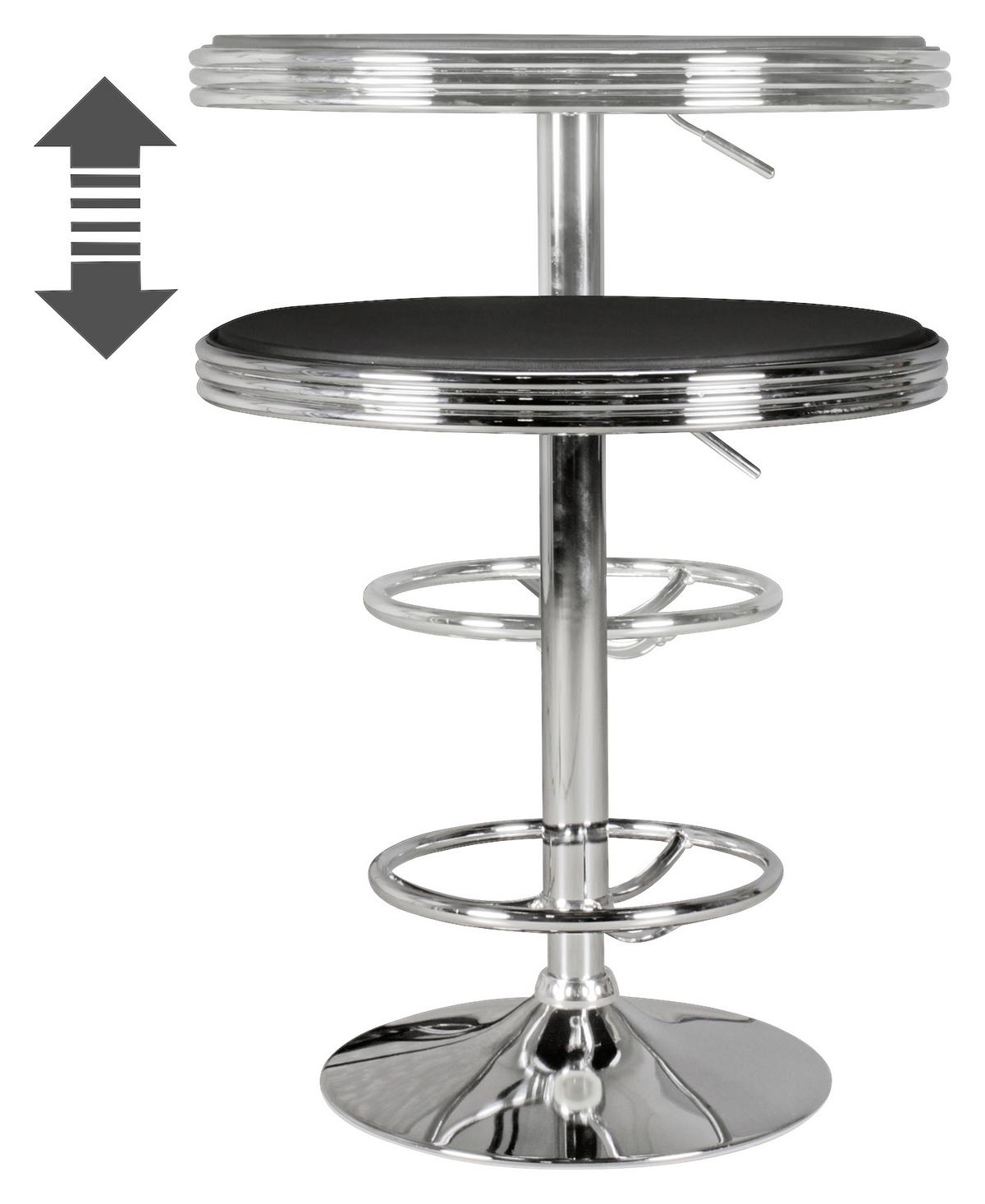 Barový stolík AMERICAN DINER 60 - strieborná, Modern (60/68cm) - MID.YOU