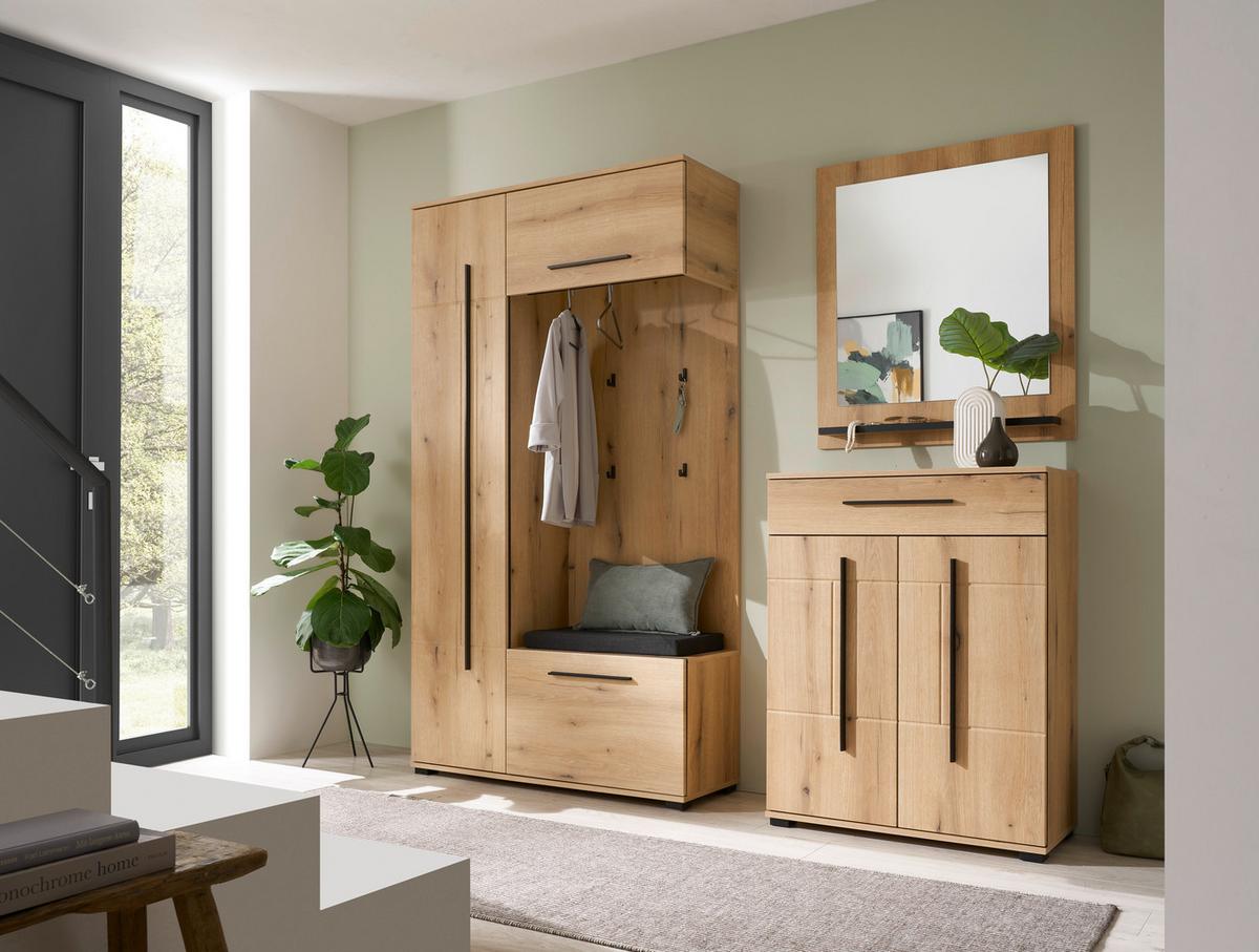 Wandspiegel Cantara Holz/Anthrazit B: 79cm - Anthrazit/Weiß, MODERN, Holzwerkstoff (79/89/10cm) - MID.YOU