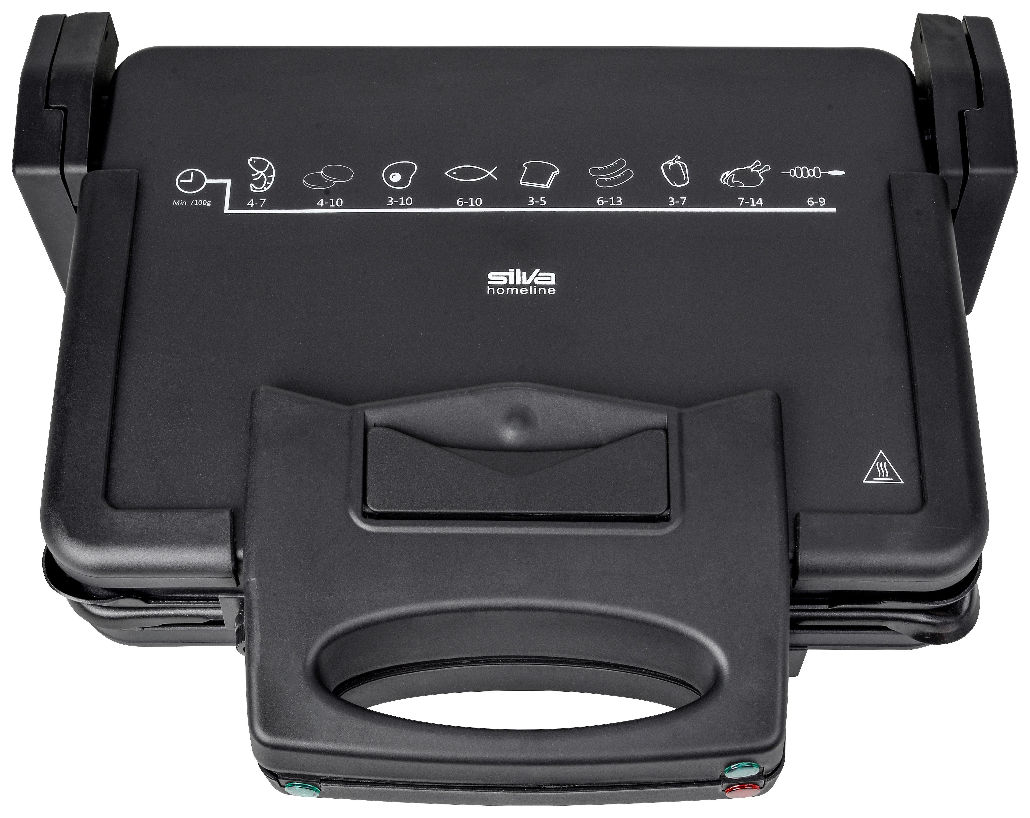 Kontaktgrill Kg 2410 - Anthrazit/Schwarz, Basics, Kunststoff/Metall (39.5/11.5/31.5cm) - Silva Homeline