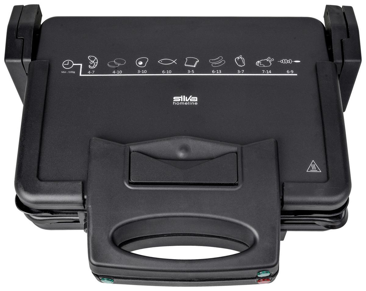 Kontaktgrill Kg 2410 - Anthrazit/Schwarz, Basics, Kunststoff/Metall (39.5/11.5/31.5cm) - Silva Homeline