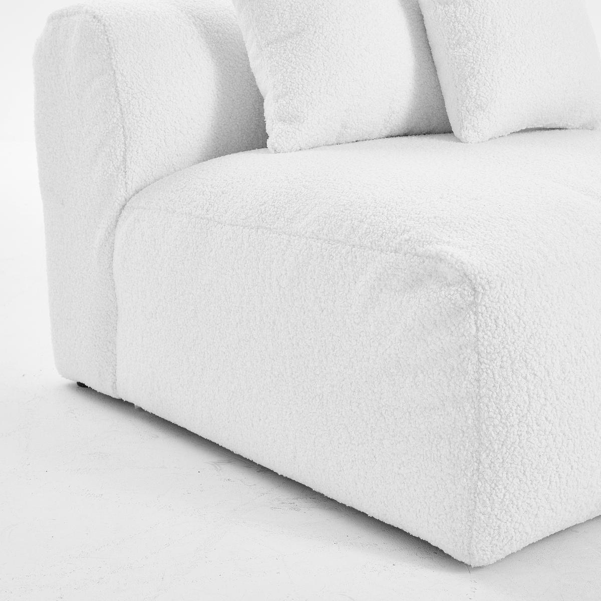 Modul Sofa Bloom Ecke B: 115 Cm Weiß - Weiß, Trend, Textil (115/70/115cm) - Livetastic