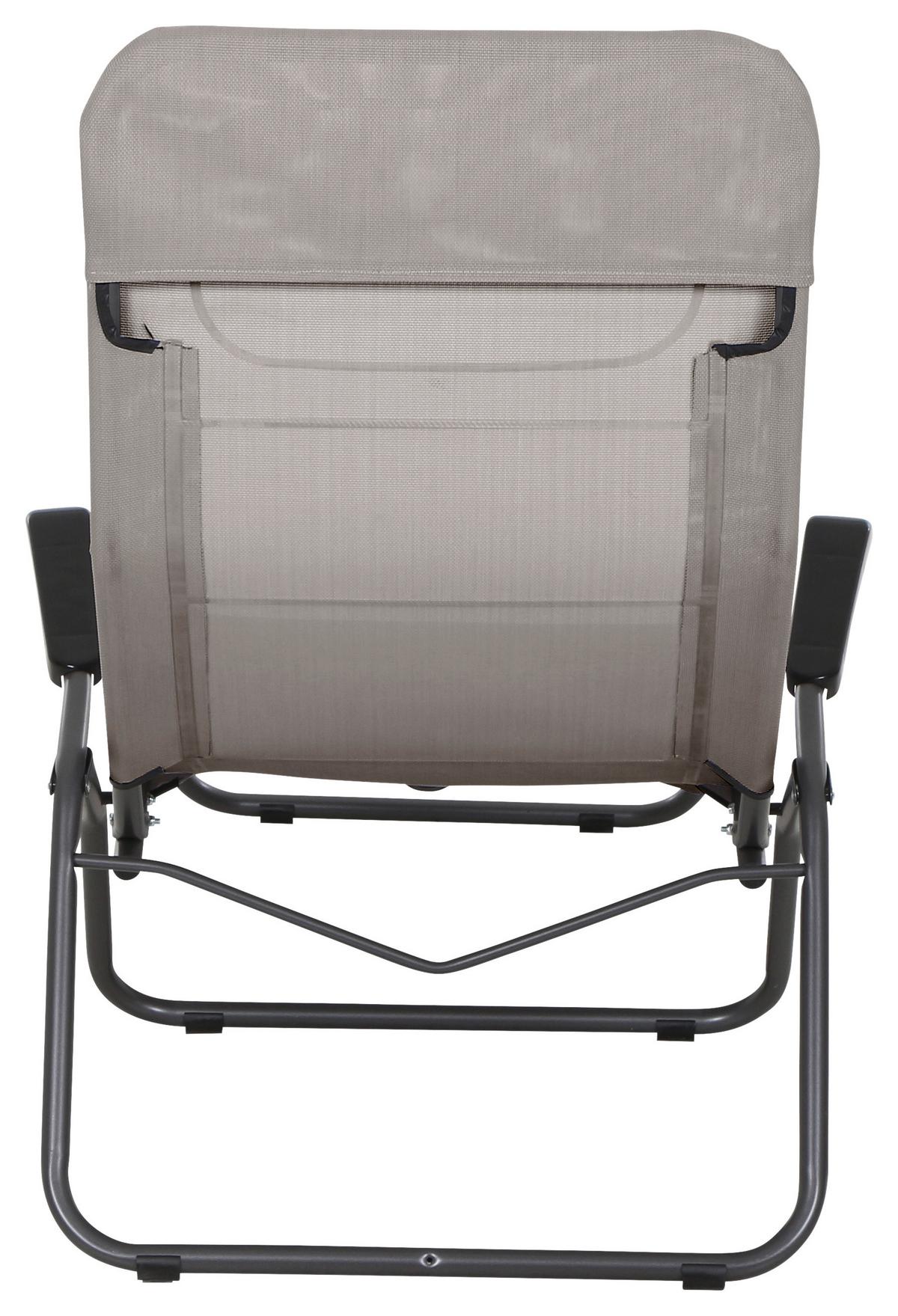 Sonnenliege J40969 Stahl, Klappbar - Taupe/Anthrazit, MODERN, Textil/Metall (72,5/103,5/144cm) - Siena Garden