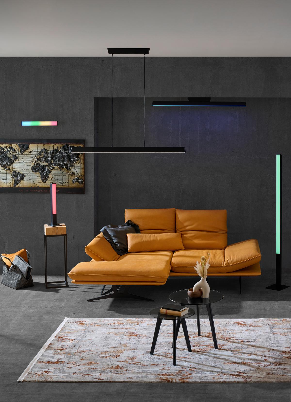 ZÁVESNÉ LED SVIETIDLO SIMOLARIS-Z - čierna/biela, Design, kov/plast (122/5,5/110cm)