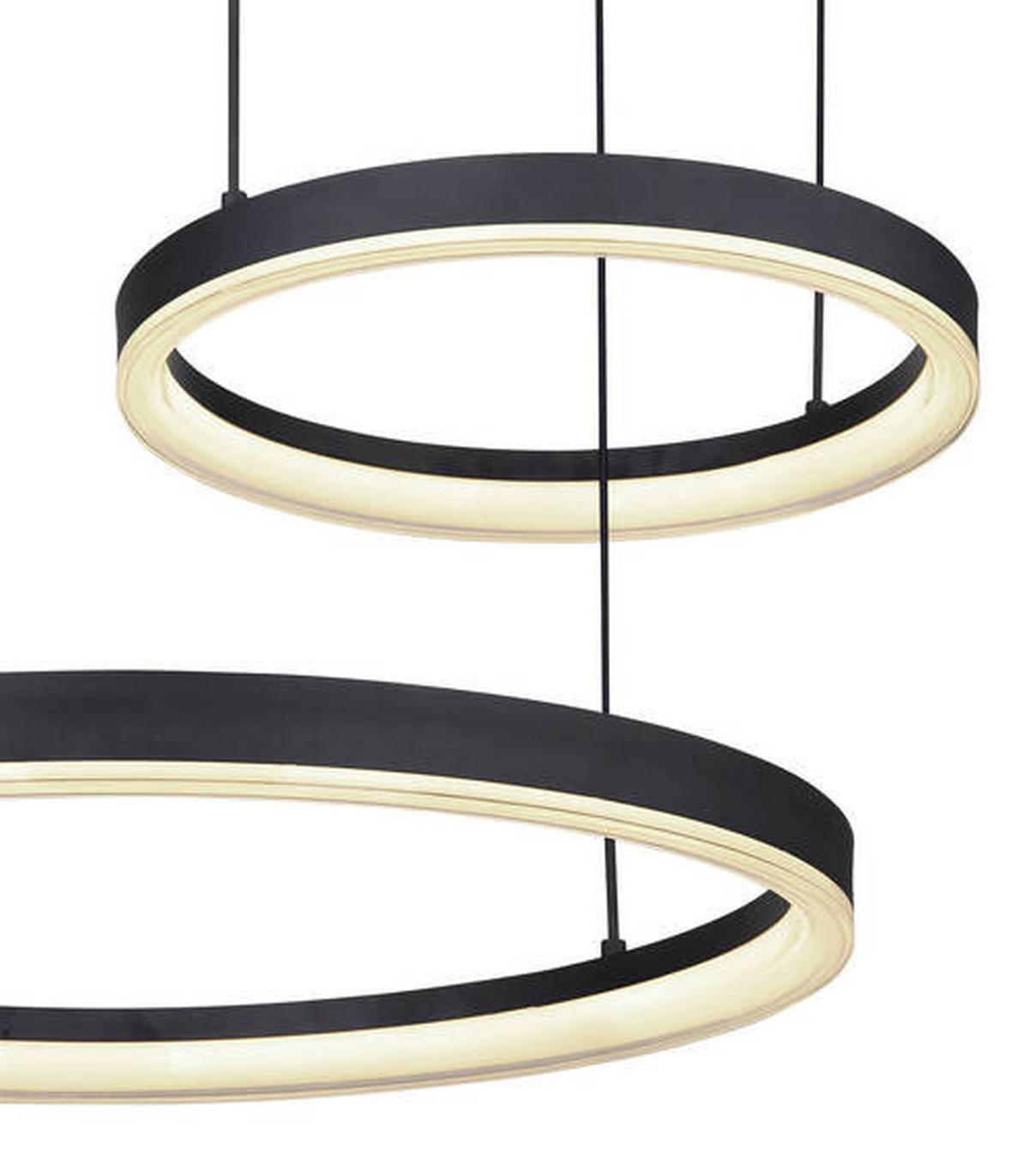 LED-Hängeleuchte 67189h1 - Goldfarben/Opal, Design, Kunststoff/Metall (82,5/60/150cm) - Globo