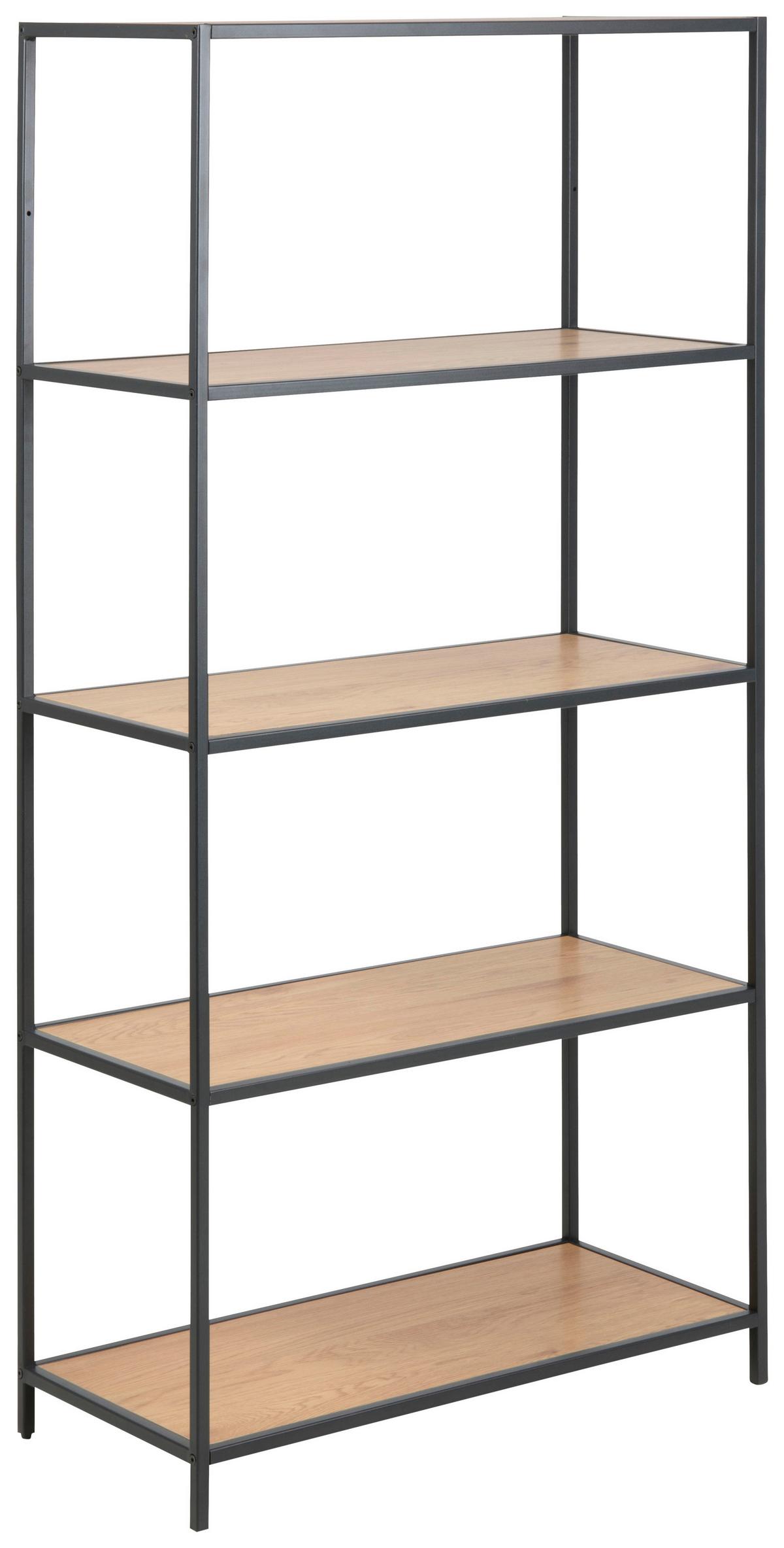 Polc Seaford 77/150cm - tölgyfa színű, Trend, faalapú anyag/fém (77/150/35cm) - MID.YOU