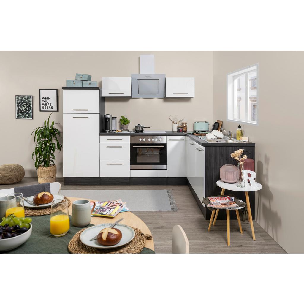 Eckküche Rp260ewc mit Geräten 260x200 cm Weiß