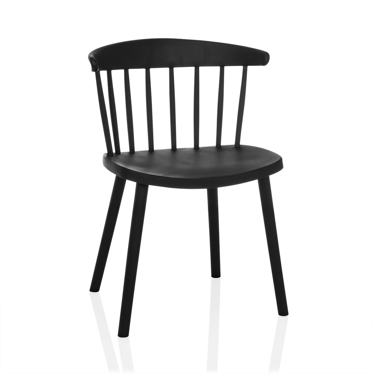 Besucherstuhl Artifo Schwarz B: 53 Cm - Schwarz, MODERN, Kunststoff (53/75/45cm) - MID.YOU