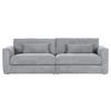 Bigsofa Manolis Hellgrau B: 260 Cm - Hellgrau/Schwarz, KONVENTIONELL, Textil (260/66/115cm) - MID.YOU