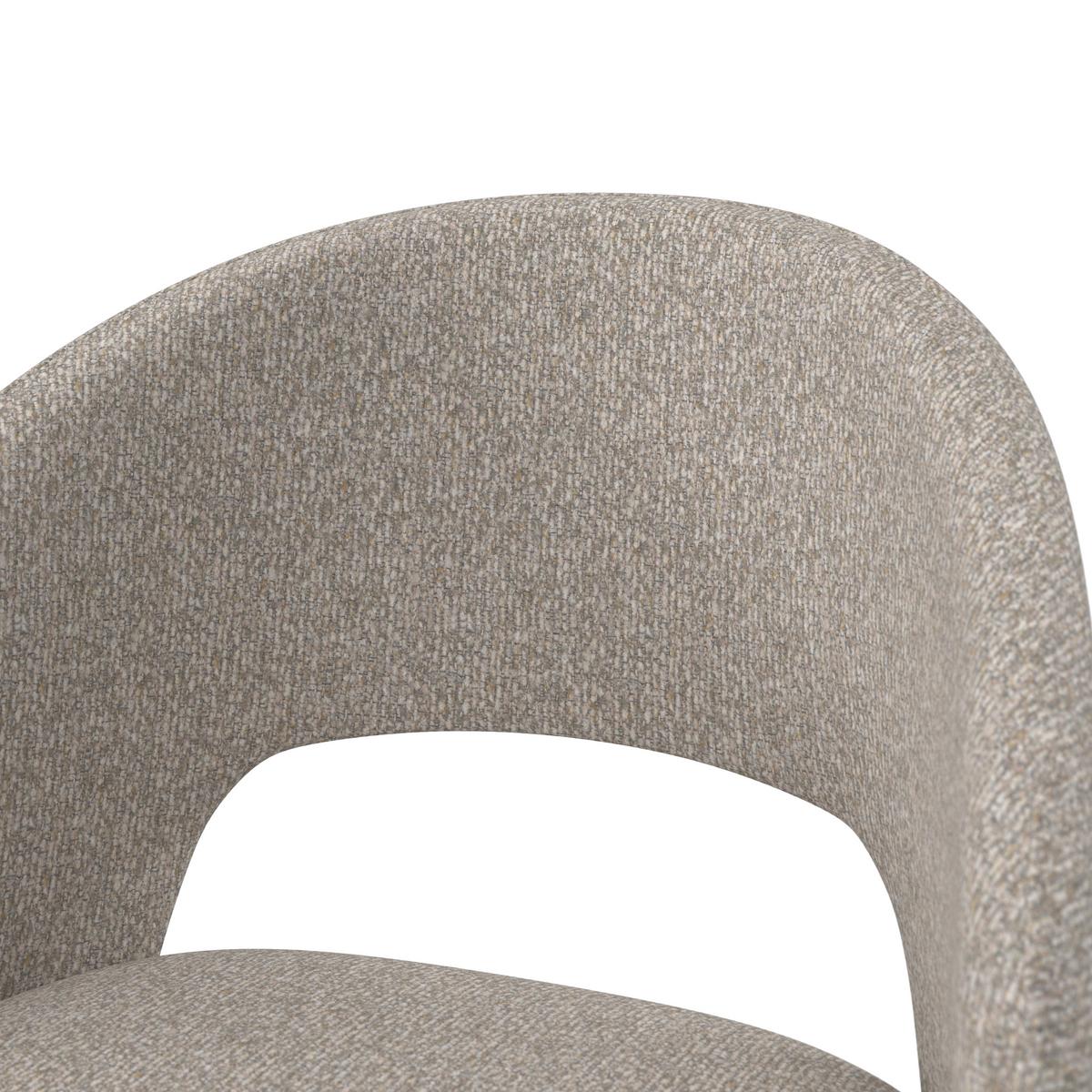 Stolička Nadiya svetlá sivá - čierna/svetlosivá, Modern, kov/drevo (52/78/56cm) - Bessagi Home