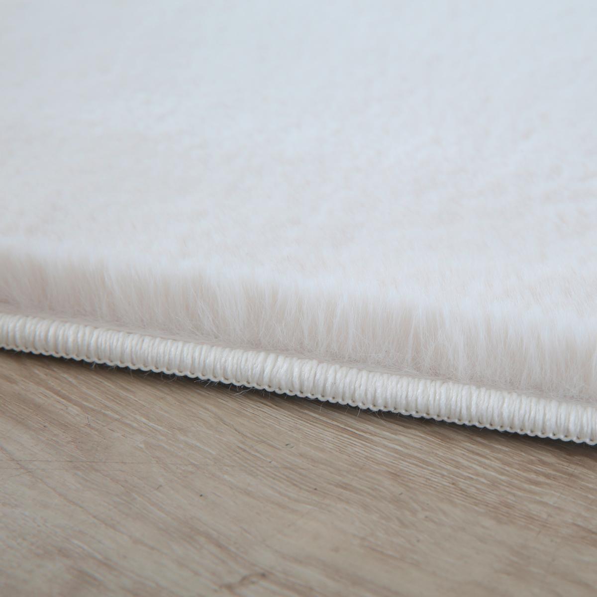 Hochflorteppich, Creme, F:4mm Pouffy - Creme, Basics, Textil (120/170cm)