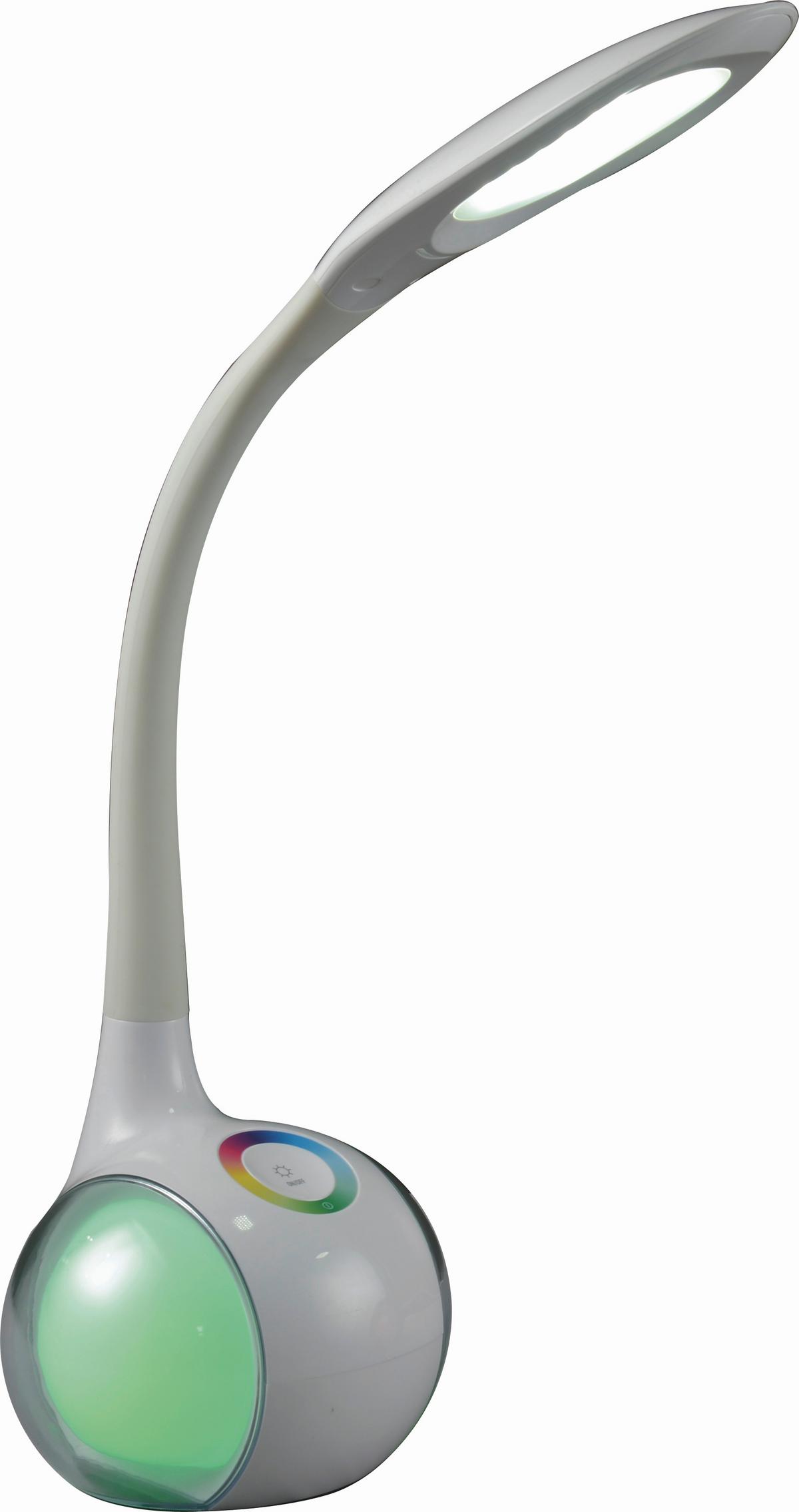 Schreibtischleuchte Bruno - Weiß, MODERN, Kunststoff/Metall (12,5/12,5/34cm) - Luca Bessoni