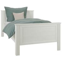 Postel bílá, 100/200cm - bílá, Romantický / Rustikální, kompozitní dřevo (100/200cm)