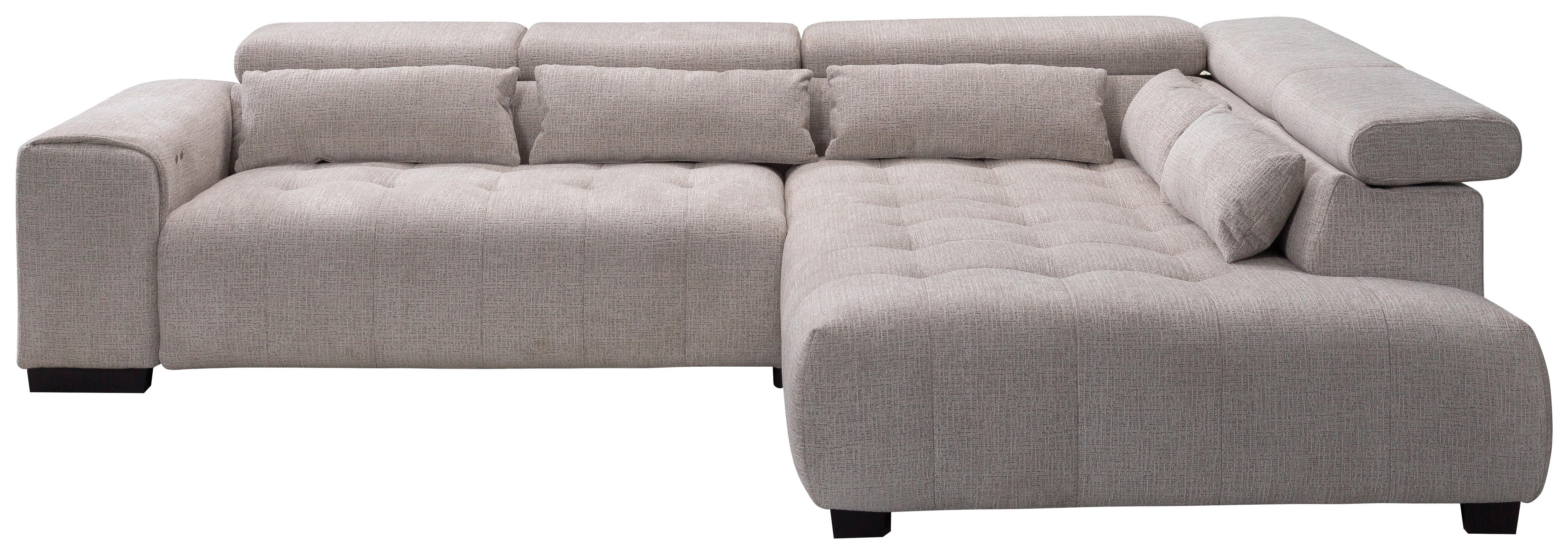 Ecksofa Matera Beige/Naturfarben S: 311x226cm - Beige/Schwarz, Trend, Holz/Holzwerkstoff (311/226cm)