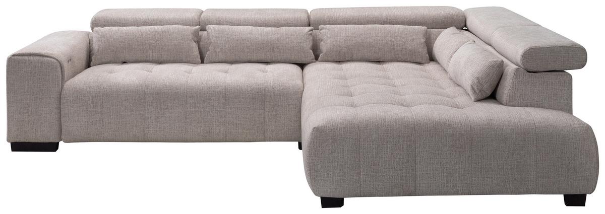 Ecksofa Matera Beige/naturfarben 311x226 Cm - Beige/Schwarz, Trend, Holz/Holzwerkstoff (311/226cm)