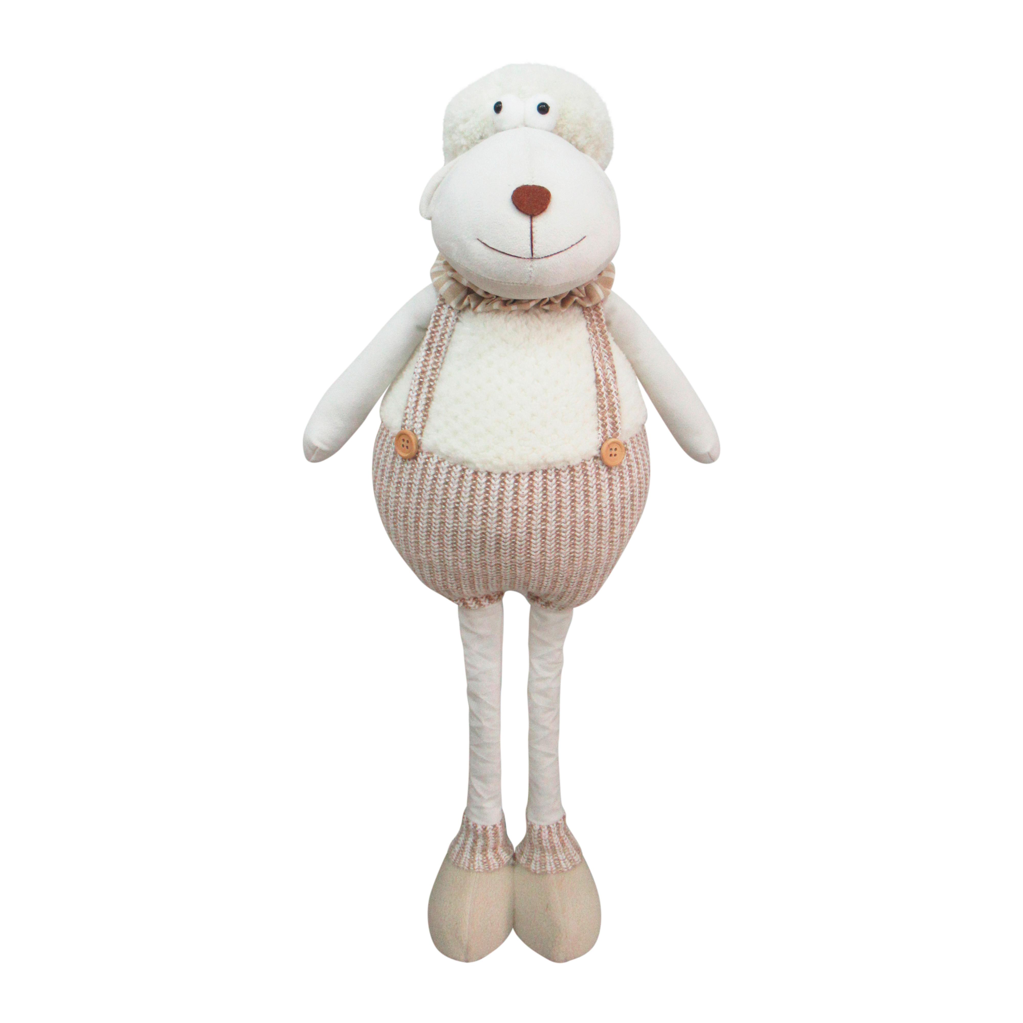 DEKORAČNÍ OVCE LOTTA -PAZ- - bílá/světle hnědá, kov/textil (31/44-68/17cm) - Mömax