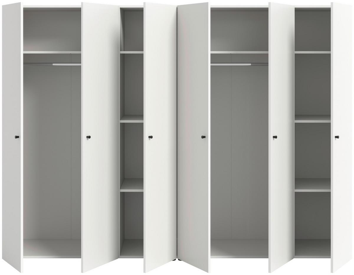 Drehtürenschrank Darwin, Weiß B: 240 Cm - Weiß, MODERN, Holzwerkstoff (240/176/51cm) - MID.YOU