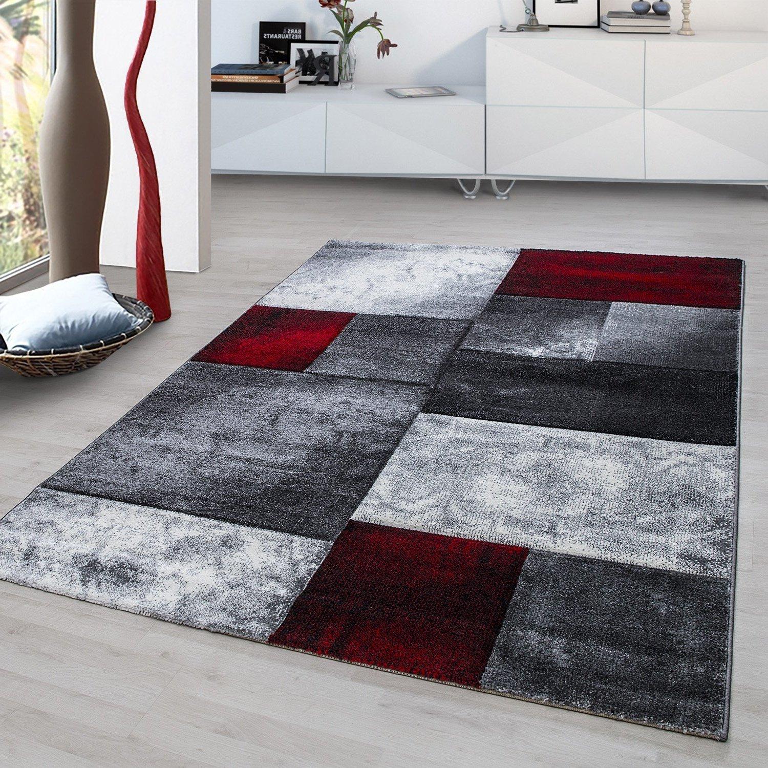 Teppich Läufer Rot Hawaii 80x300 cm - Rot, KONVENTIONELL, Textil (80/300cm)